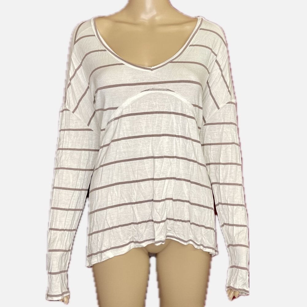 R2D apparel Flowy Oversized Striped Top Size Large